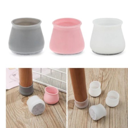 Protective cover with felt cushion for table and chair legs(48piece)