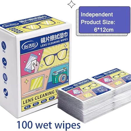 Lens Cleaning Wipes for Glasses, Camera Lenses
