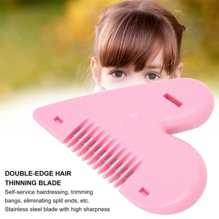 (2 PCS )Heart Shaped Hair Cutting Razor Comb