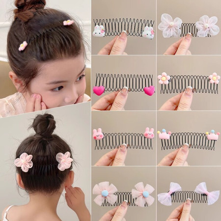 ( ৪ পিস) Fashionable and invisible hair clips for kids