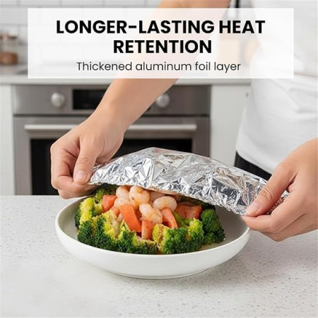 (20 pcs ) Reusable Aluminum Foil Food Covers