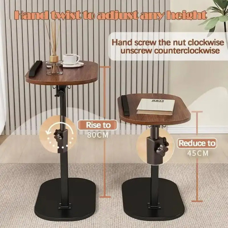 Adjustable Height C Shaped Side Table