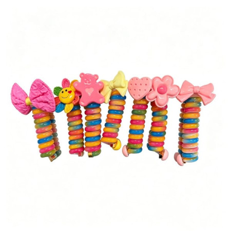 (4 Pcs ) Colorful Telephone Wire Hair Bands